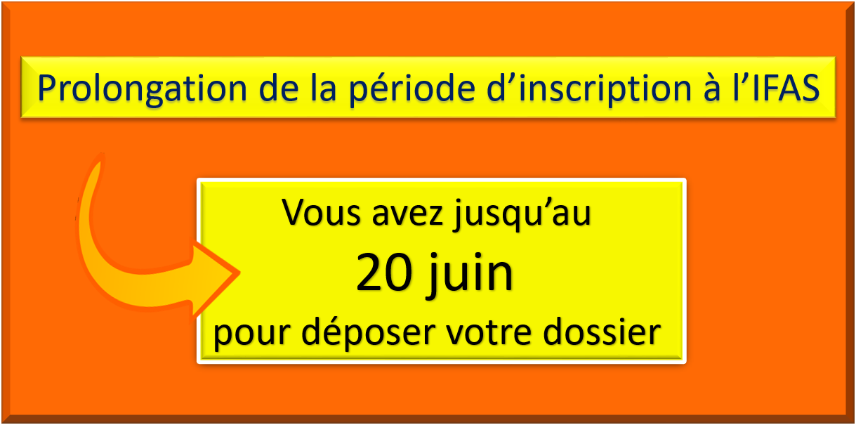 Prolongation inscription IFAS